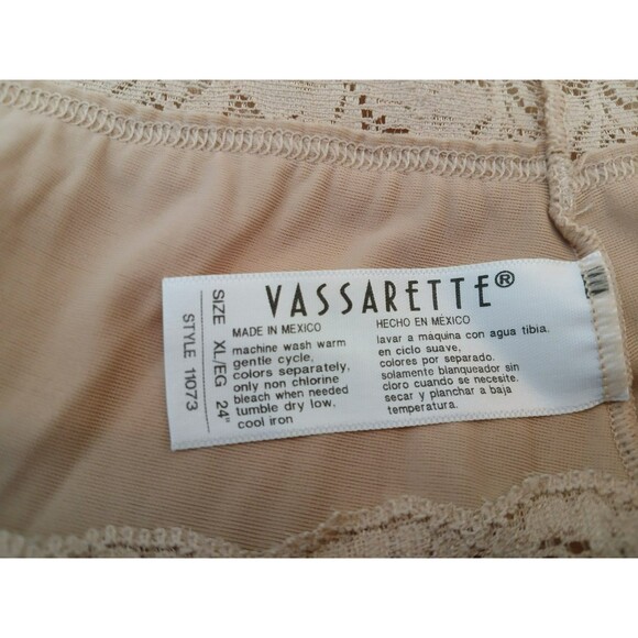 Vassarette Women's Slip Skirt Elastic Waist with Back Slit Vintage XL - Picture 4 of 5